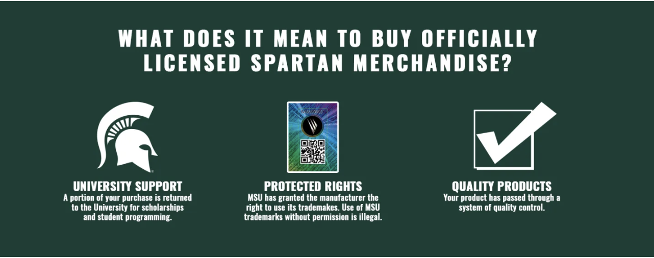what does it mean to buy officially licensed spartan merchandise?